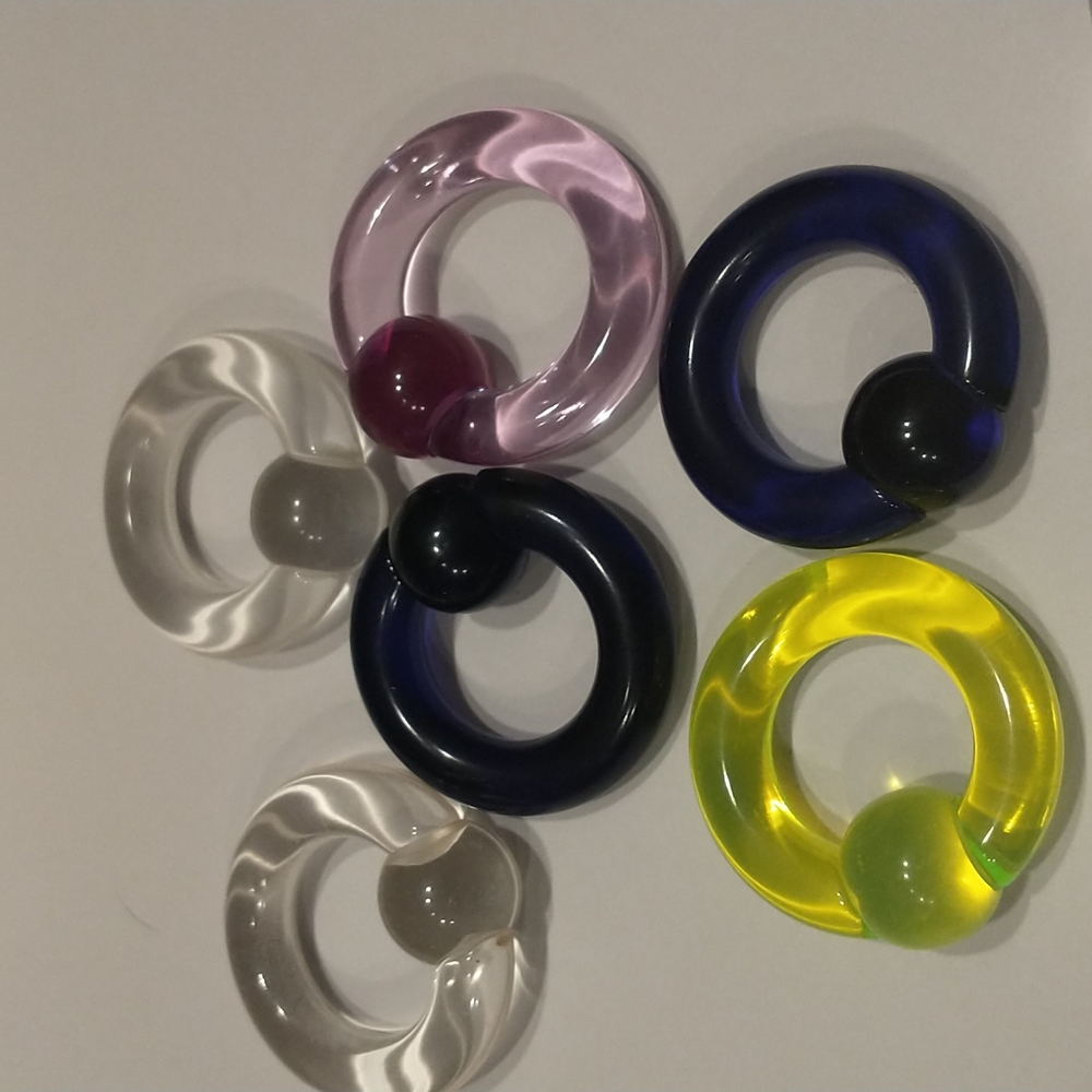 Assorted colors, 0 gauge acrylic CBR